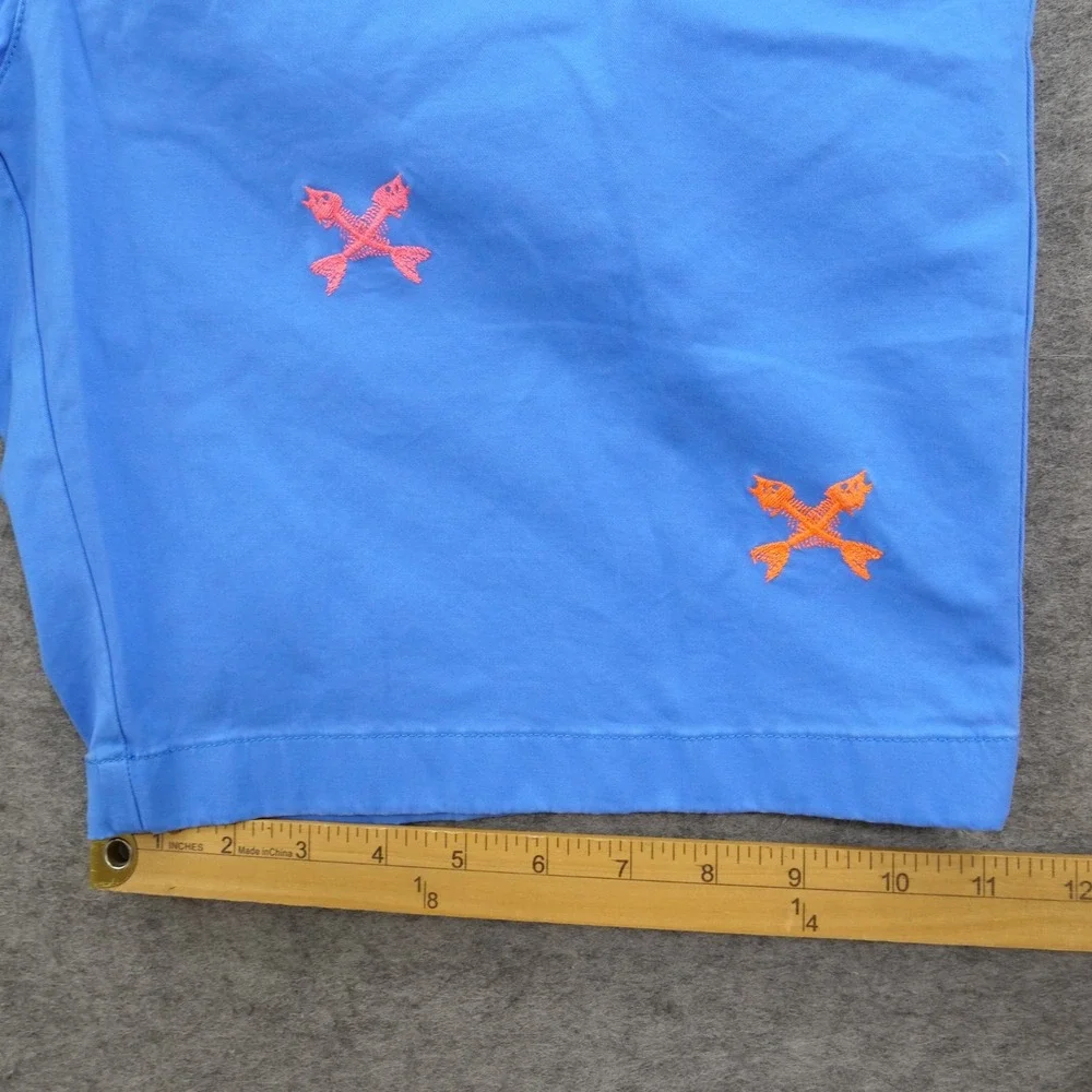 Vineyard Vines Shorts Mens 36 Blue Breaker Short Embroidered Fish Critter